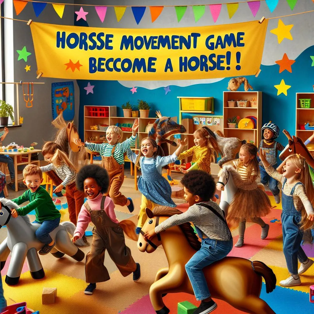 Pohybová hra koně: Divoký trysk: Staň se koněm!